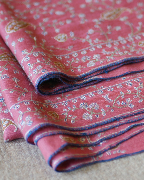 Faryab Pink Jamawar Pashmina Shawl – Limited Edition