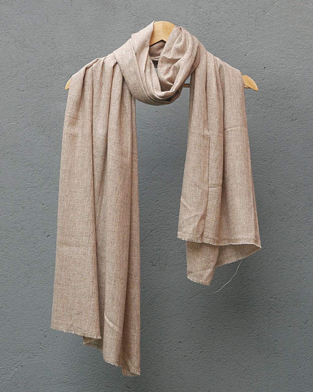 Pearl Ivory Pure Pashmina Shawl – Classic Plain Weave Kashmir