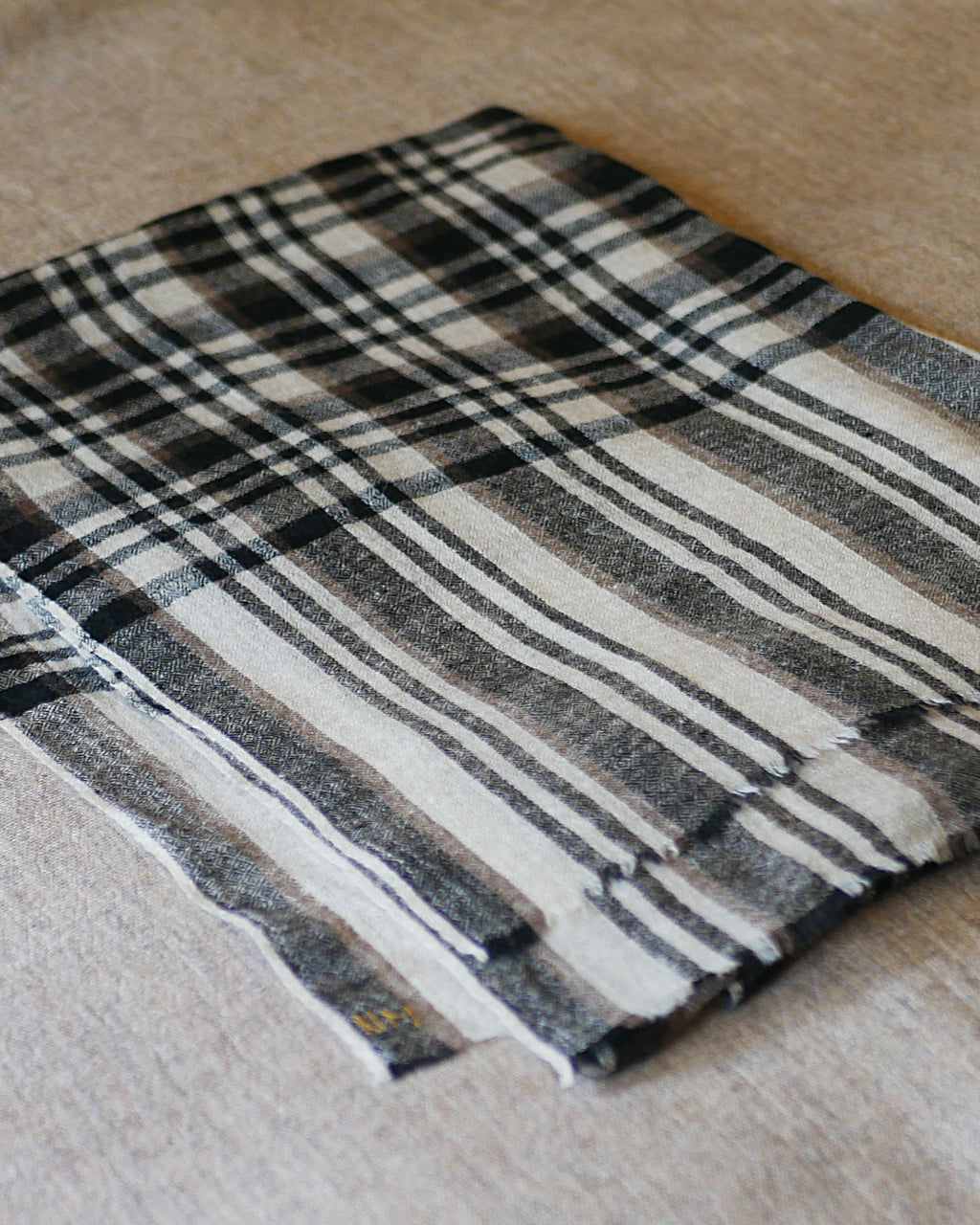 Zebra Pashmina Check Wrap 80in⤫27in