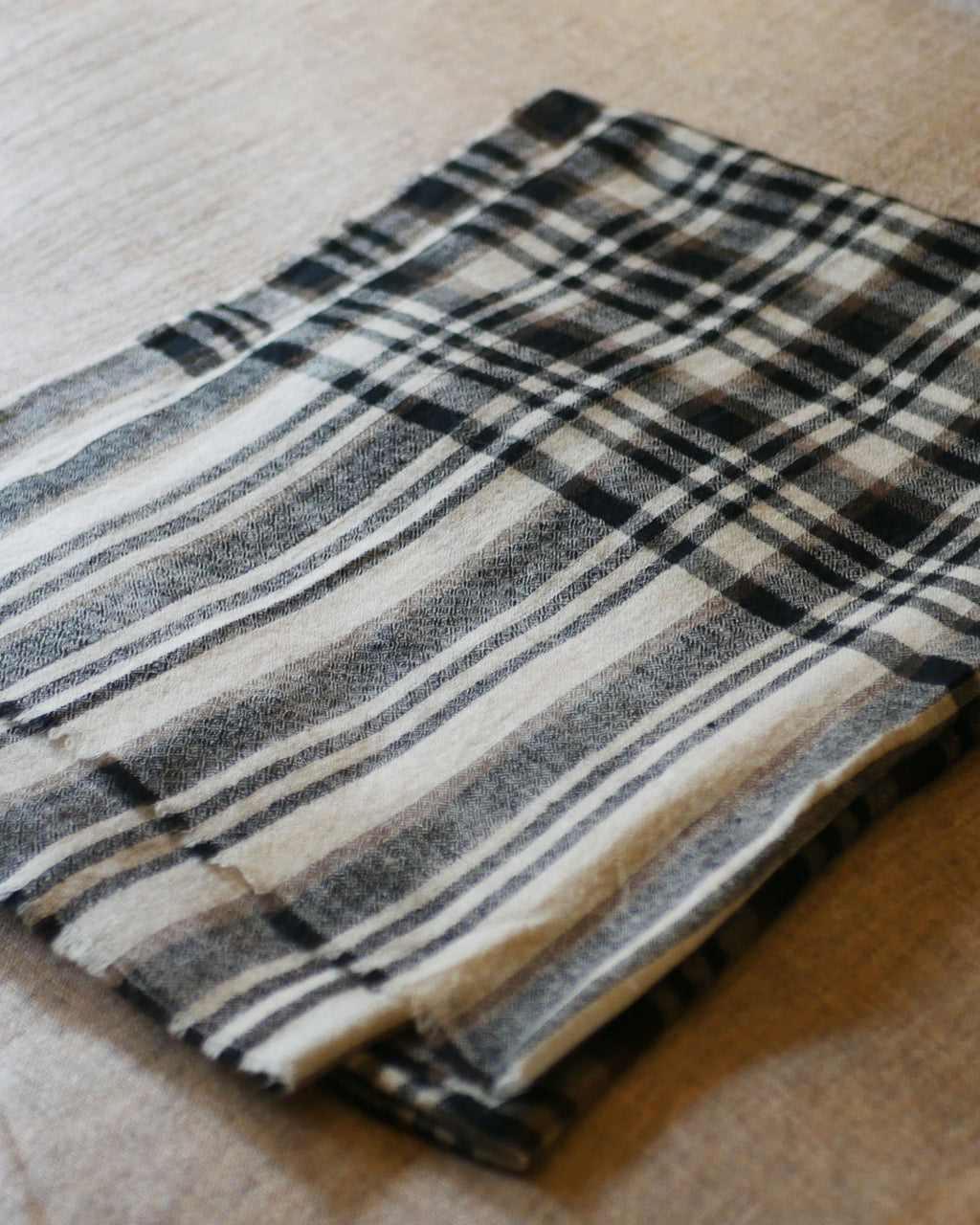Zebra Pashmina Check Wrap 80in⤫27in