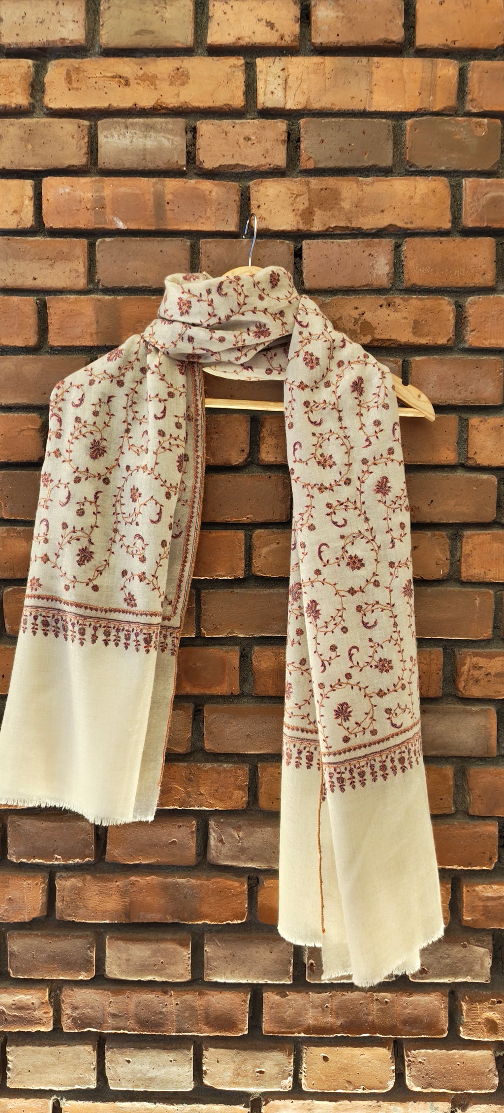 Hanara Ivory Pashmina Shawl