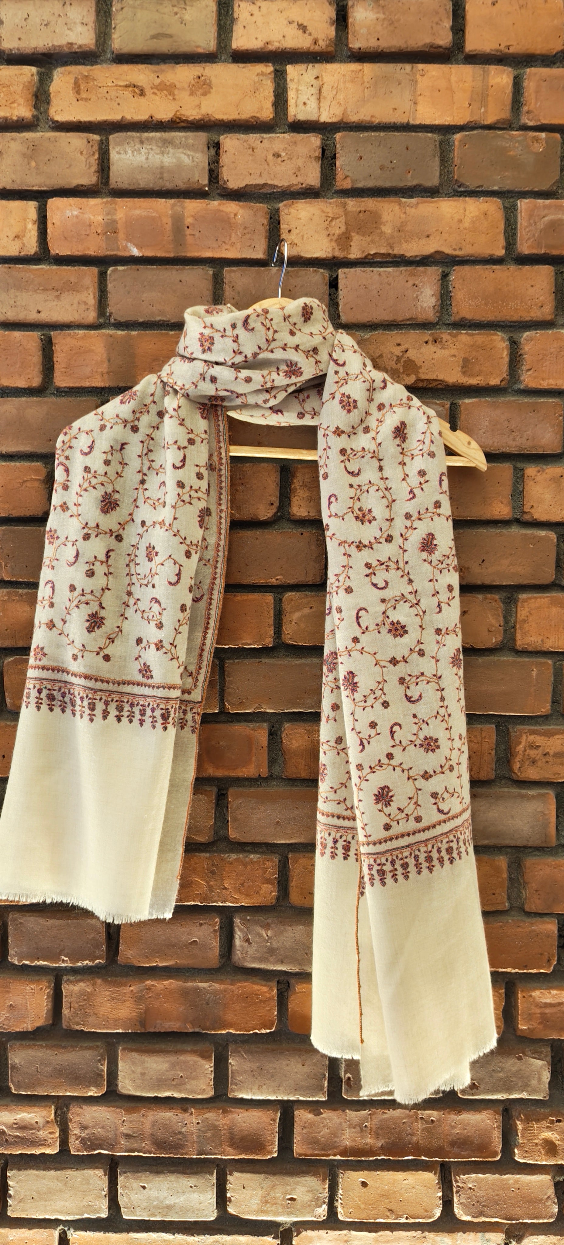 Hanara Ivory Pashmina Shawl