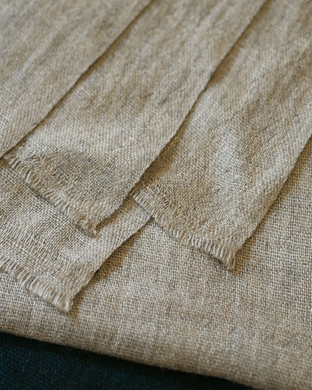 Himalayan Raw Pashmina Shawl – Natural Beige, Handmade in Nepal