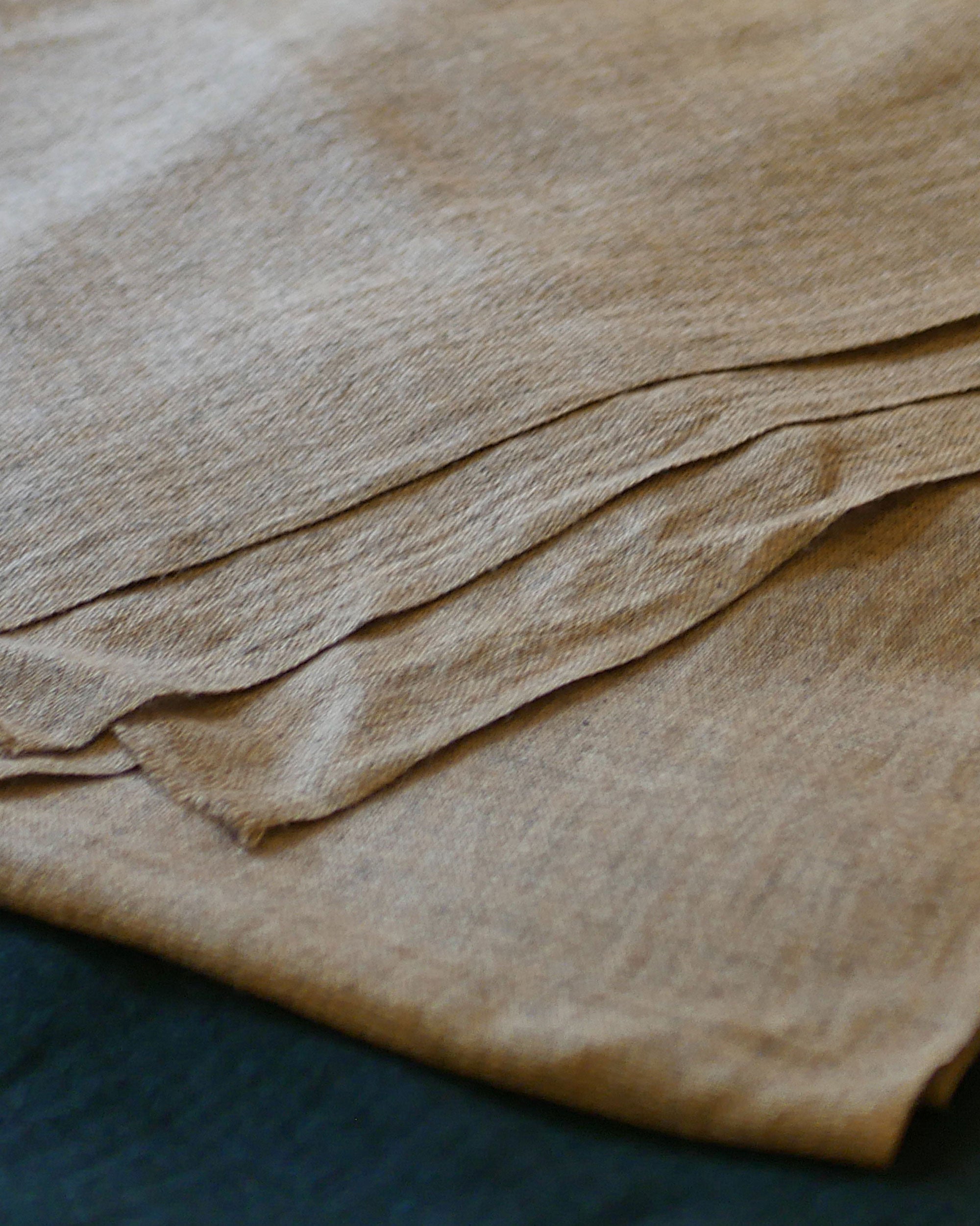 Himalayan Raw Pashmina Shawl – Natural Beige, Handmade in Nepal