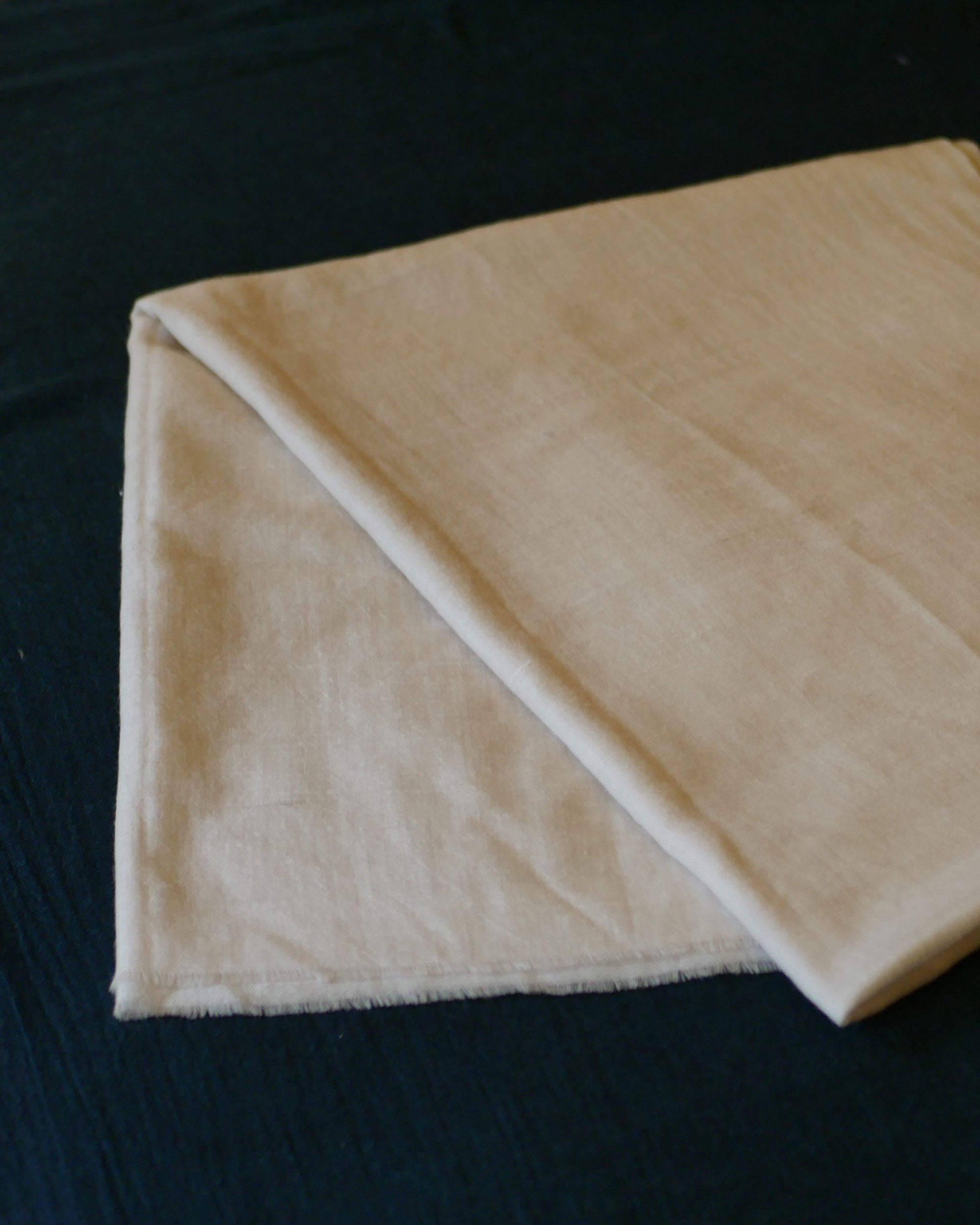 Pearl Ivory Pure Pashmina Shawl – Classic Plain Weave Kashmir