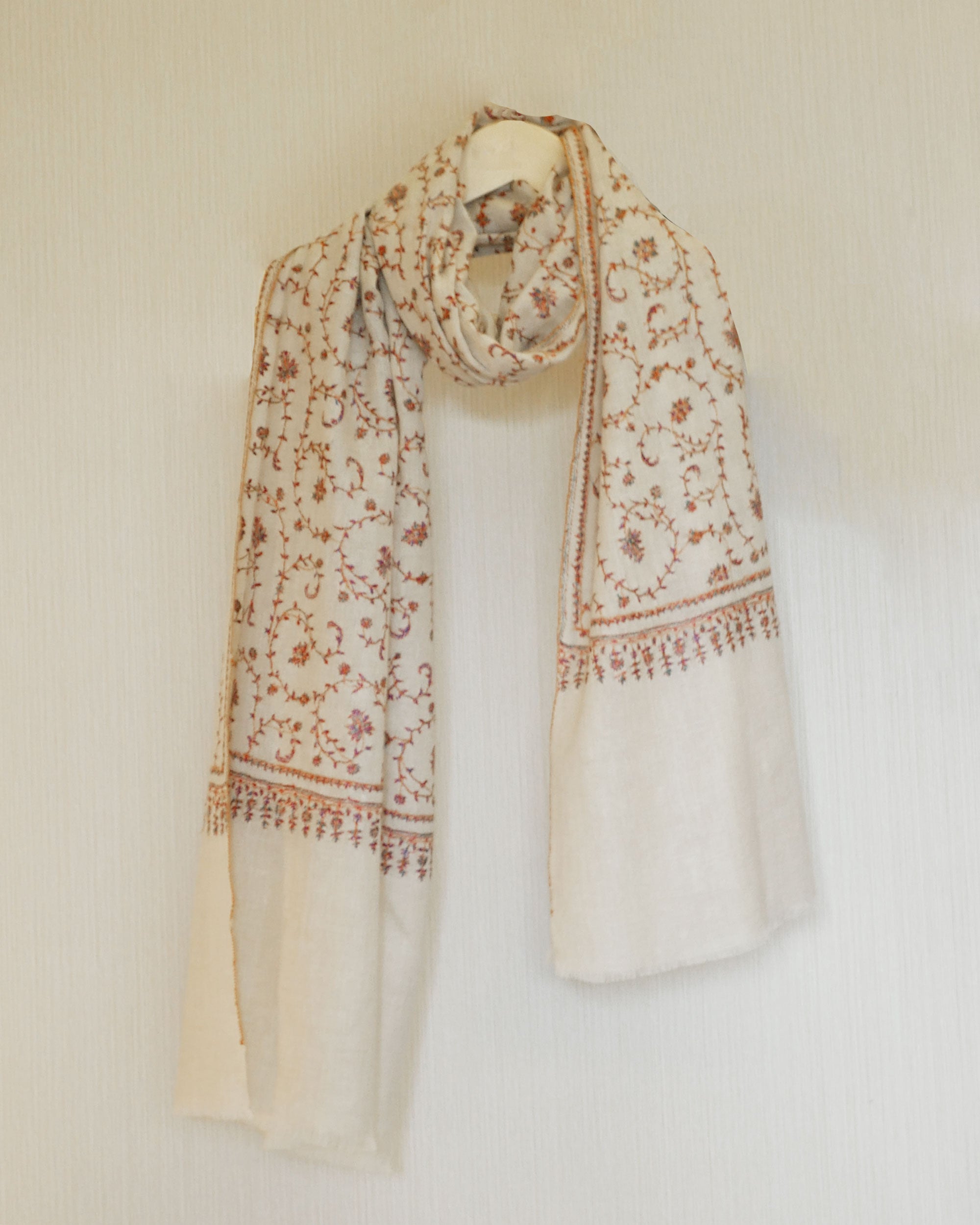 Hanara Ivory Pashmina Shawl