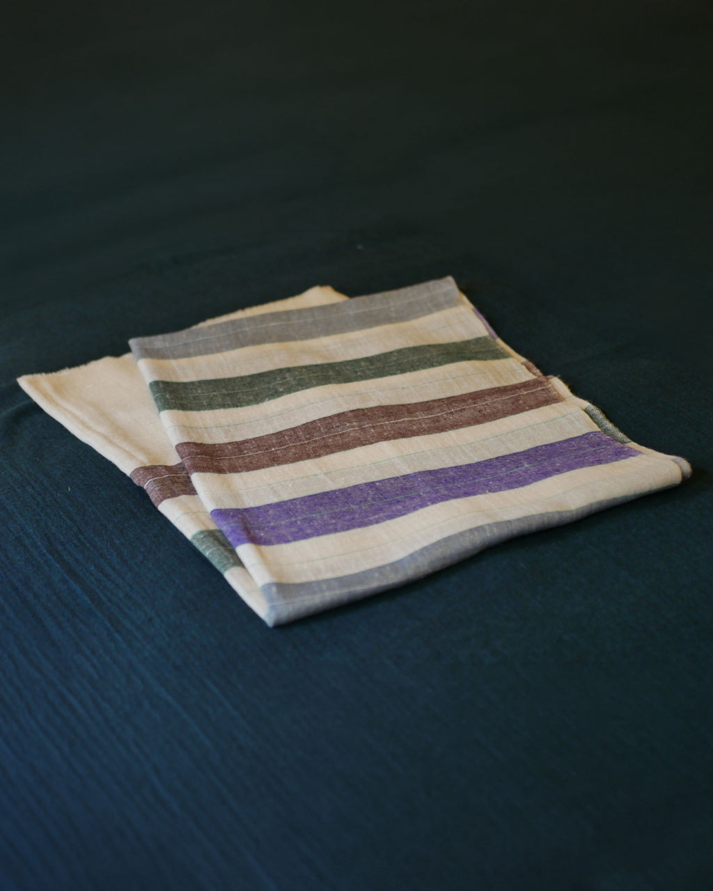 Kashmir Rainbow Stripe Pashmina Wrap – Natural Dye, Finest Handloom Ladakh