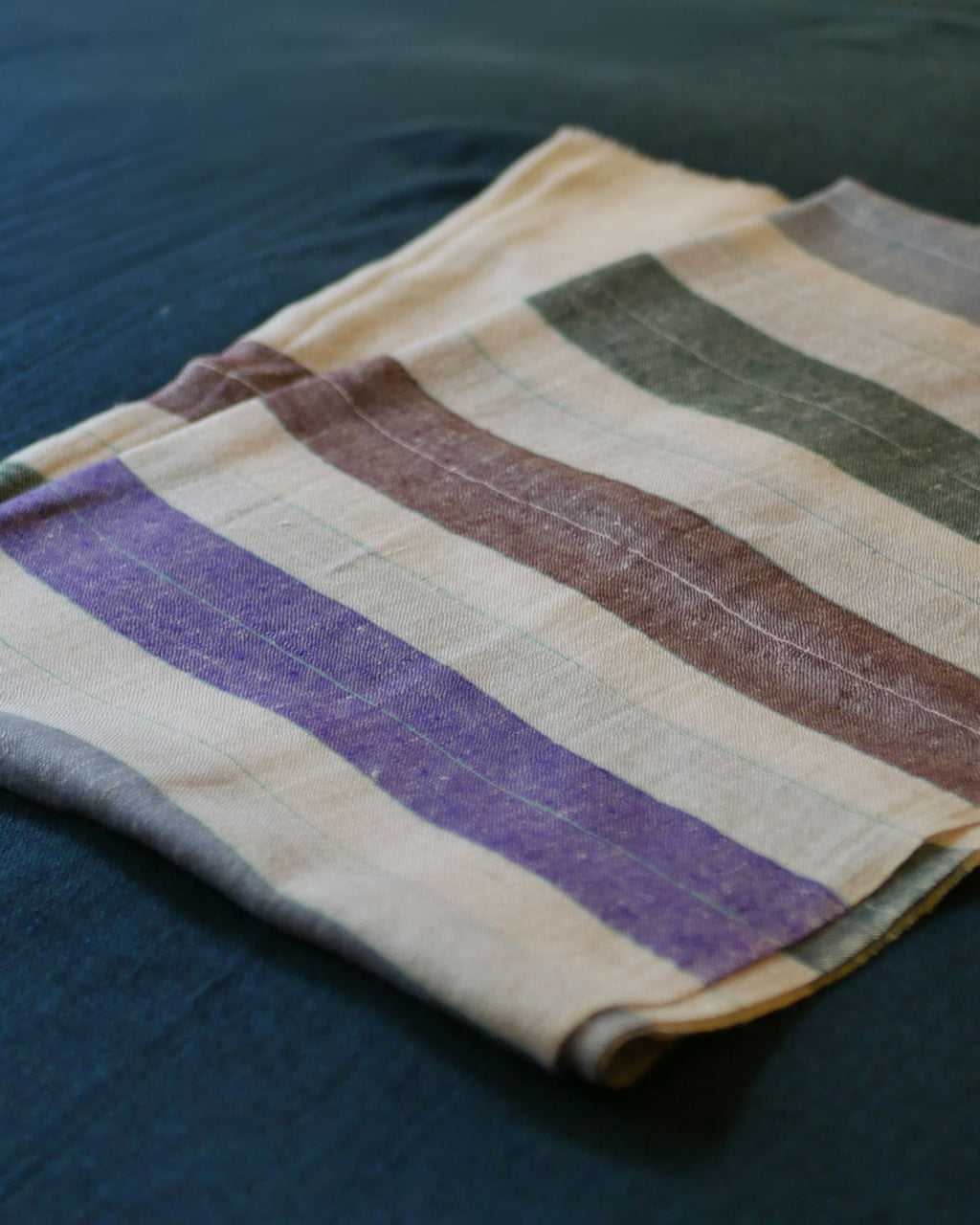Kashmir Rainbow Stripe Pashmina Wrap – Natural Dye, Finest Handloom Ladakh