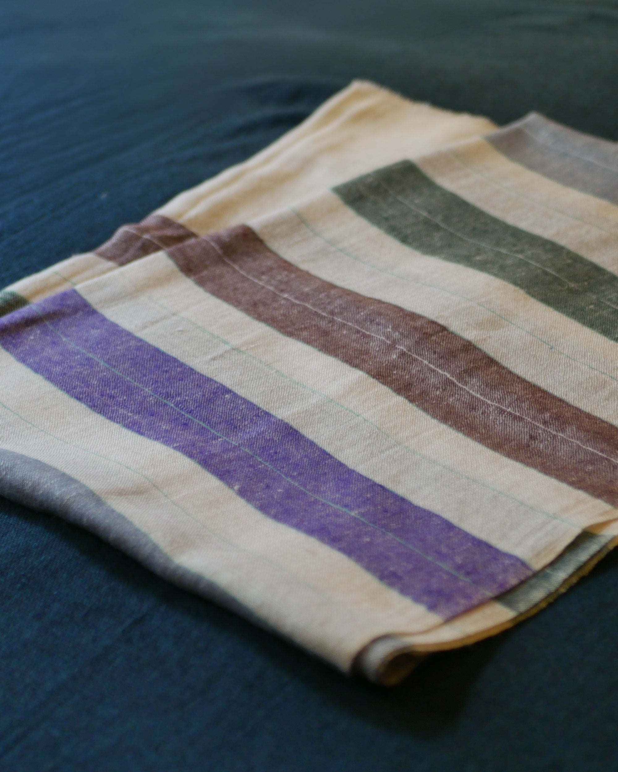 Kashmir Rainbow Stripe Pashmina Wrap – Natural Dye, Finest Handloom Ladakh